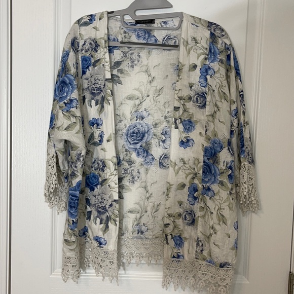 100% linen Made in Italy 🇮🇹 cardigan - Picture 1 of 6